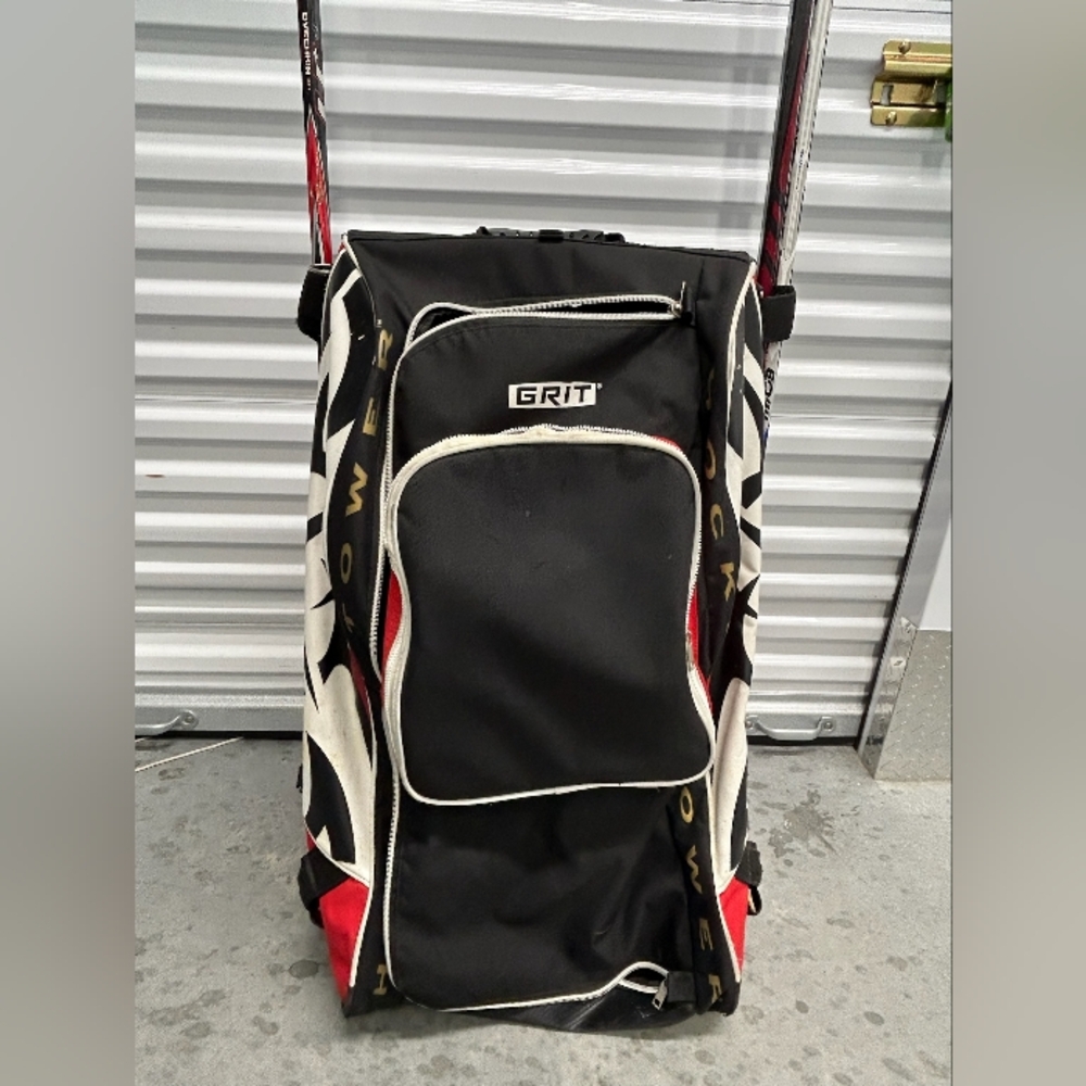 True Grit Black and Red Travel Bag